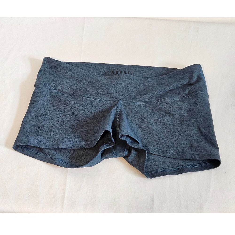 NOBULL Low-Rise Plush Heather Short 2" - Teal Heather - Size S